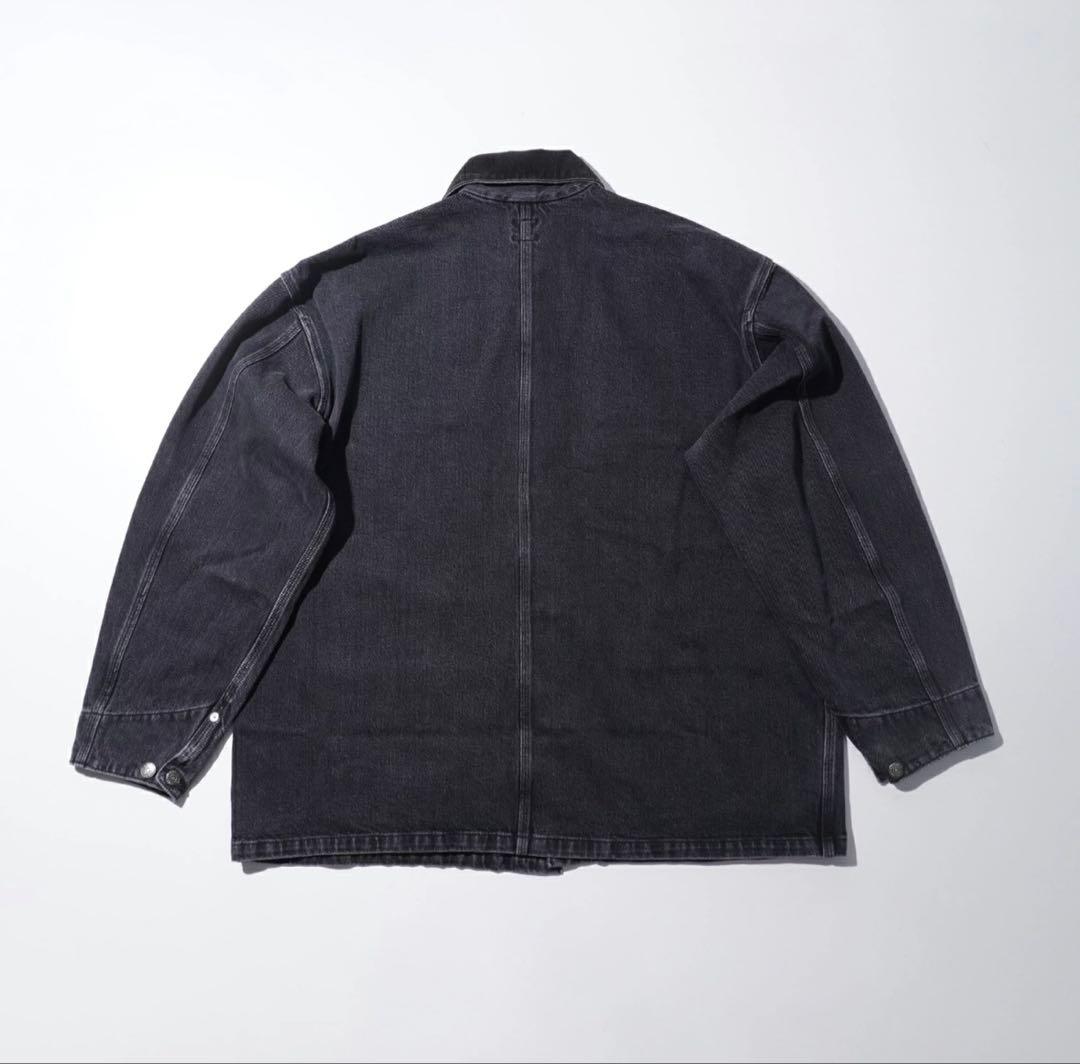 orSlow ルーズフィットカバーオール ブラックデニムストーン