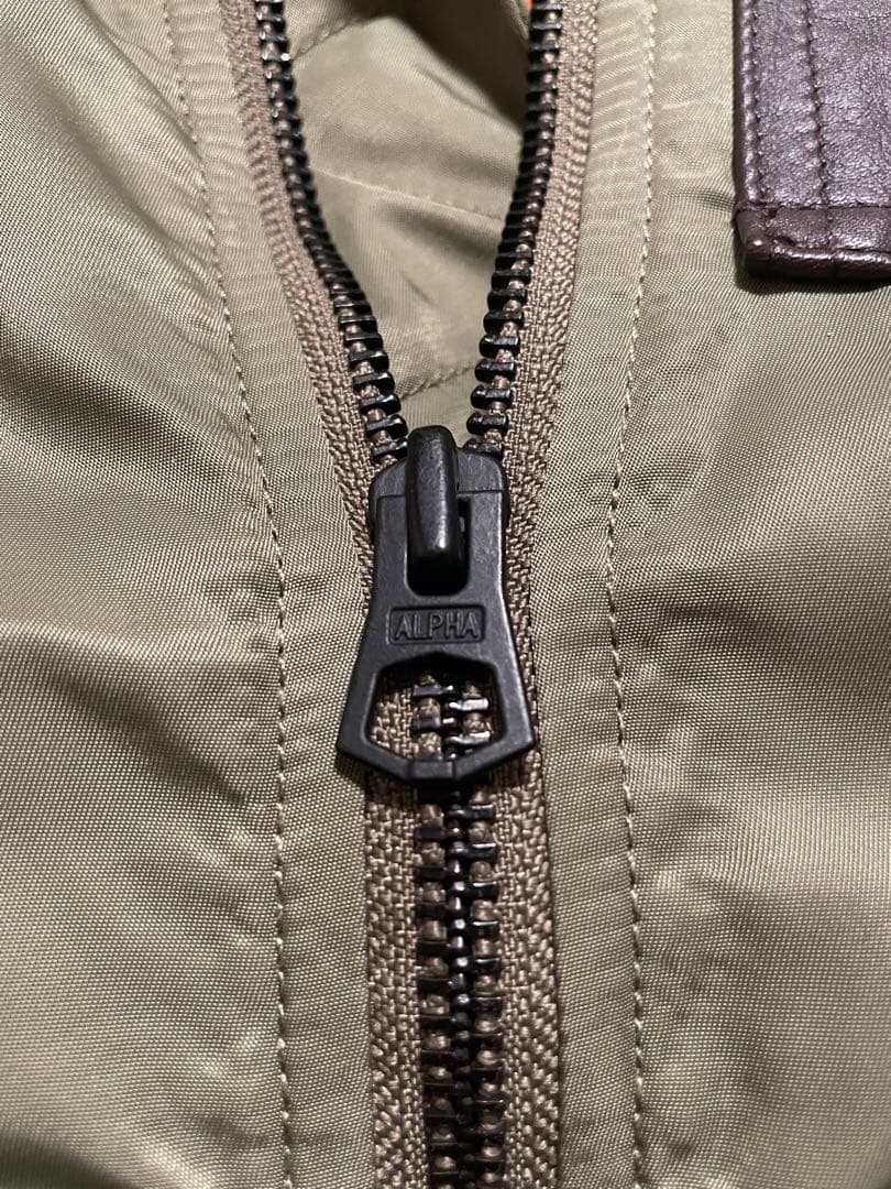 ALPHA INDUSTRIES MA-1ジャケット SMALL カーキ　肉厚