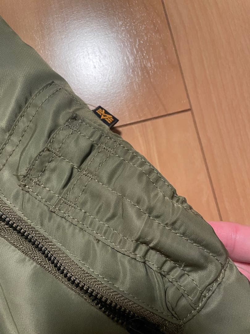 ALPHA INDUSTRIES MA-1ジャケット SMALL カーキ　肉厚