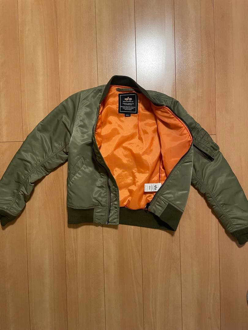 ALPHA INDUSTRIES MA-1ジャケット SMALL カーキ　肉厚
