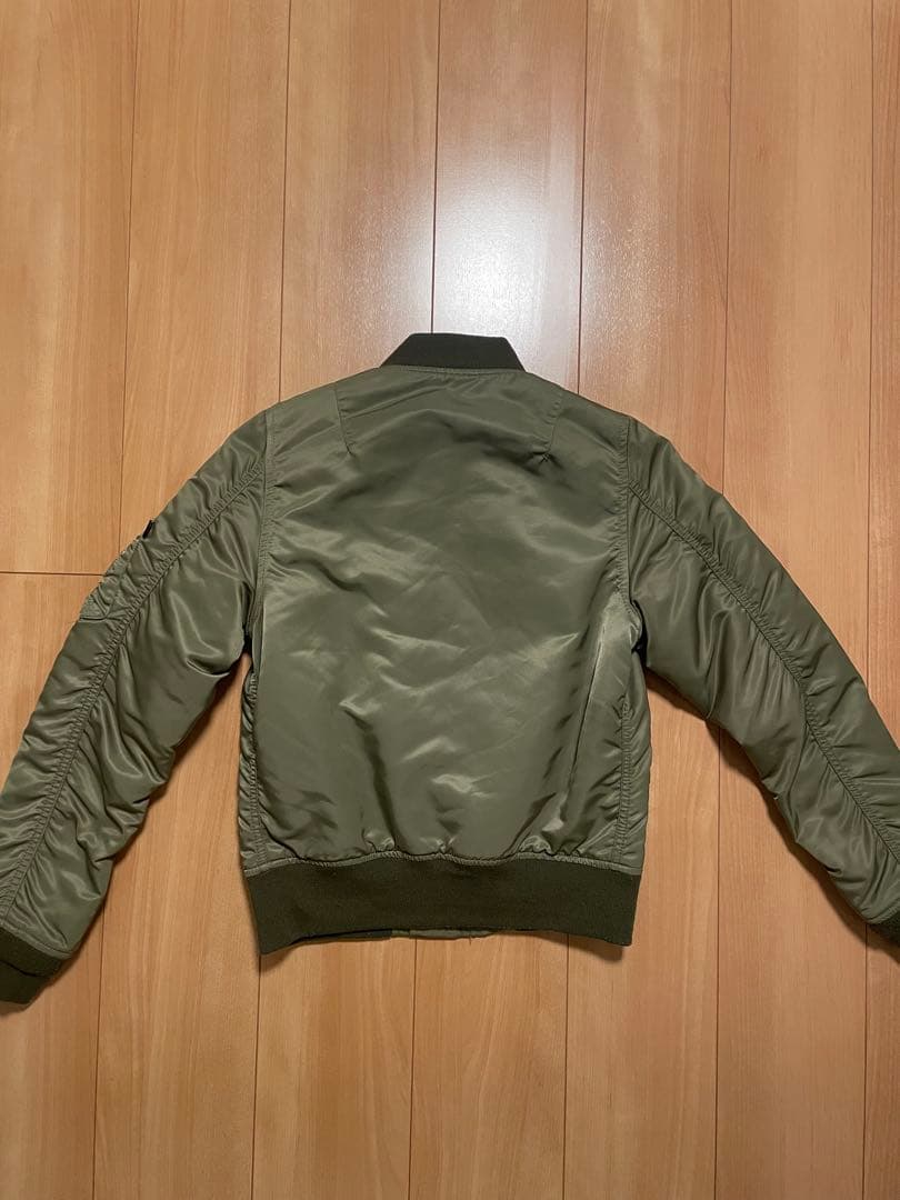 ALPHA INDUSTRIES MA-1ジャケット SMALL カーキ　肉厚