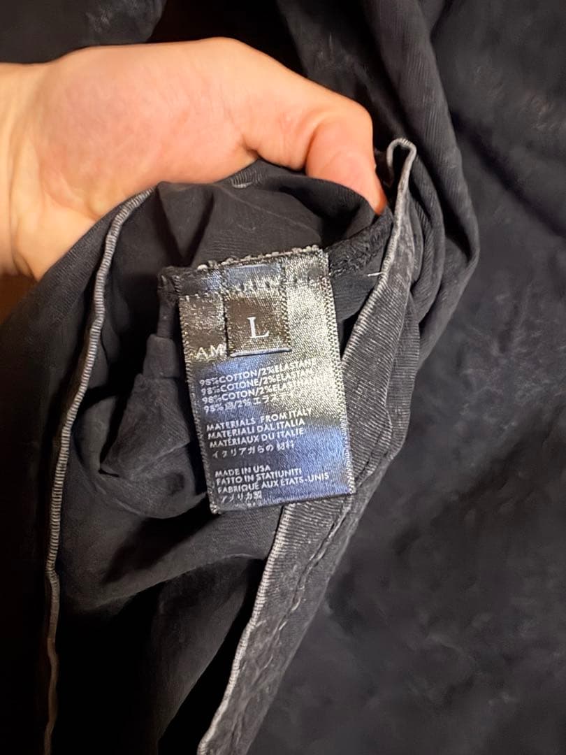AMIRI ビッグロゴ Tシャツ L ブラック フェード加工 USA製 アミリ