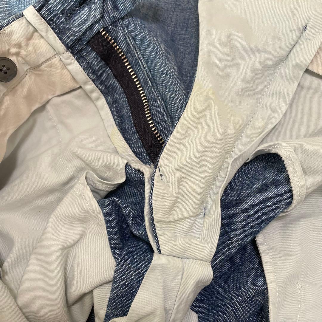 ラルディーニ LARDINI シャンブレー デニム スーツ 44