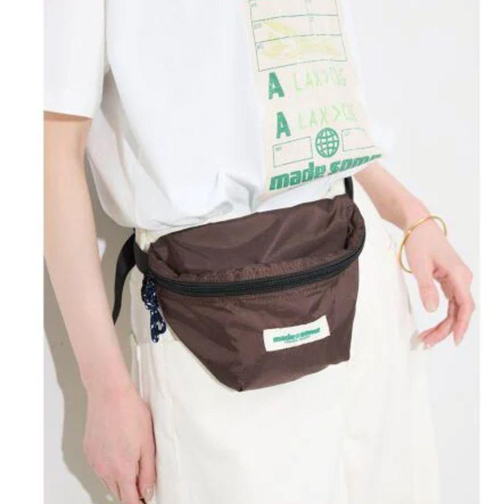 美品■SLOBE IENA madesomeコラボ ウエストポーチ ブラウン