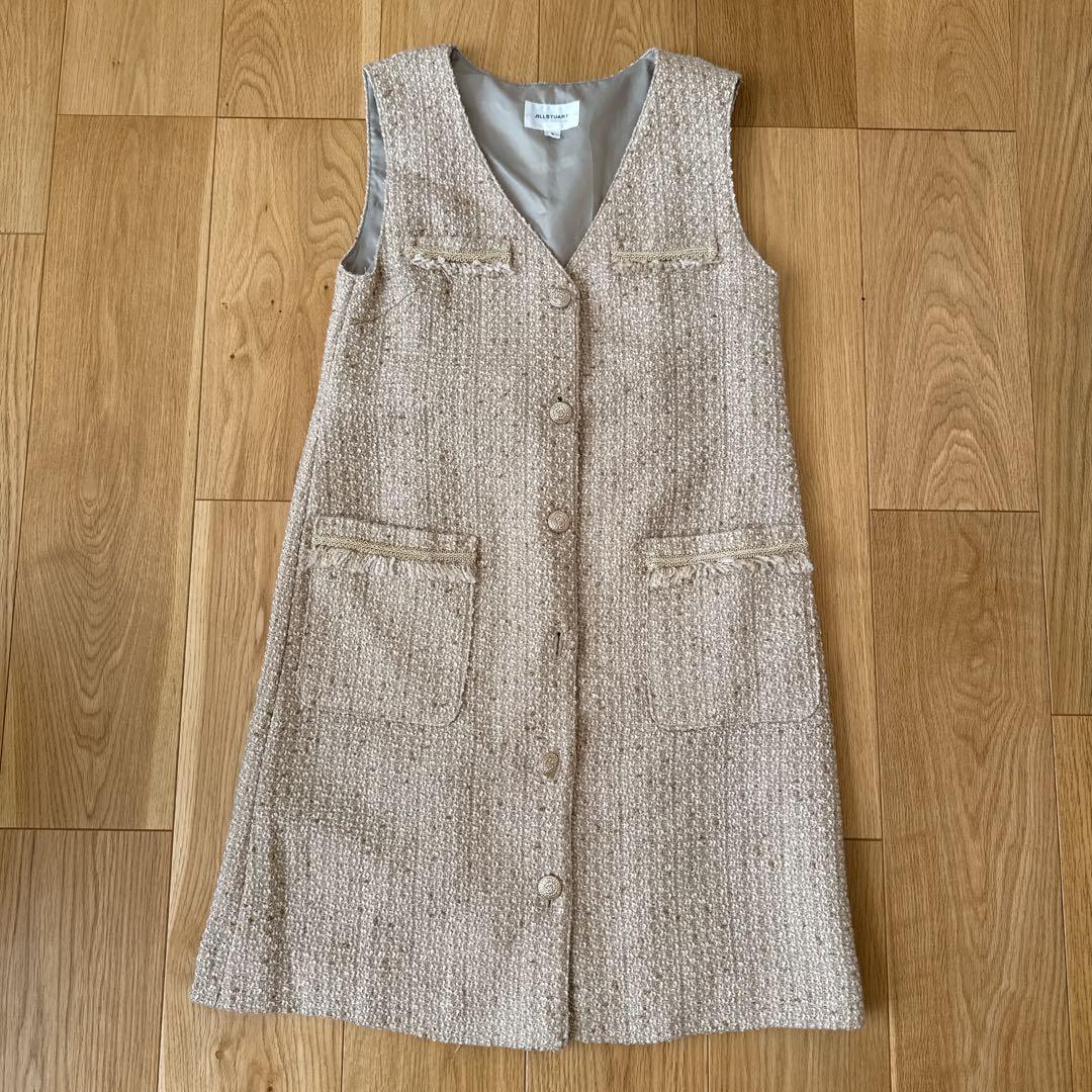 【完売品美品】JILL by JILLSTUARTツイードジレワンピース　S