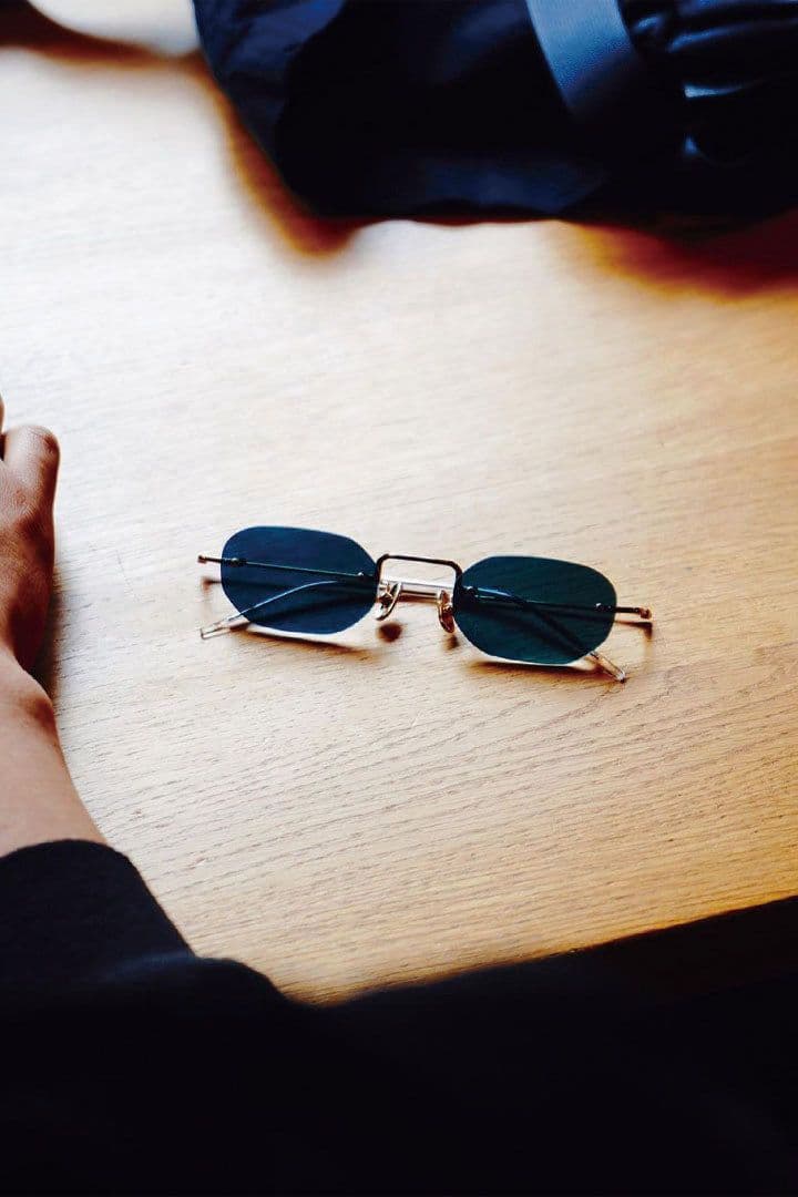 A.D.S.R. サングラス STEELY 02 Navy リムレス