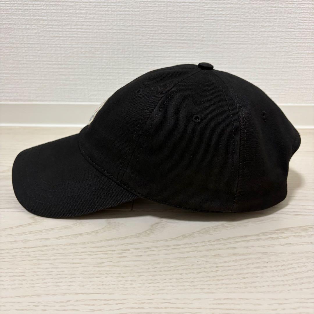 ✨超美品✨MONCLER　キャップ　ロゴワッペン　トリコロール　黒　浅め