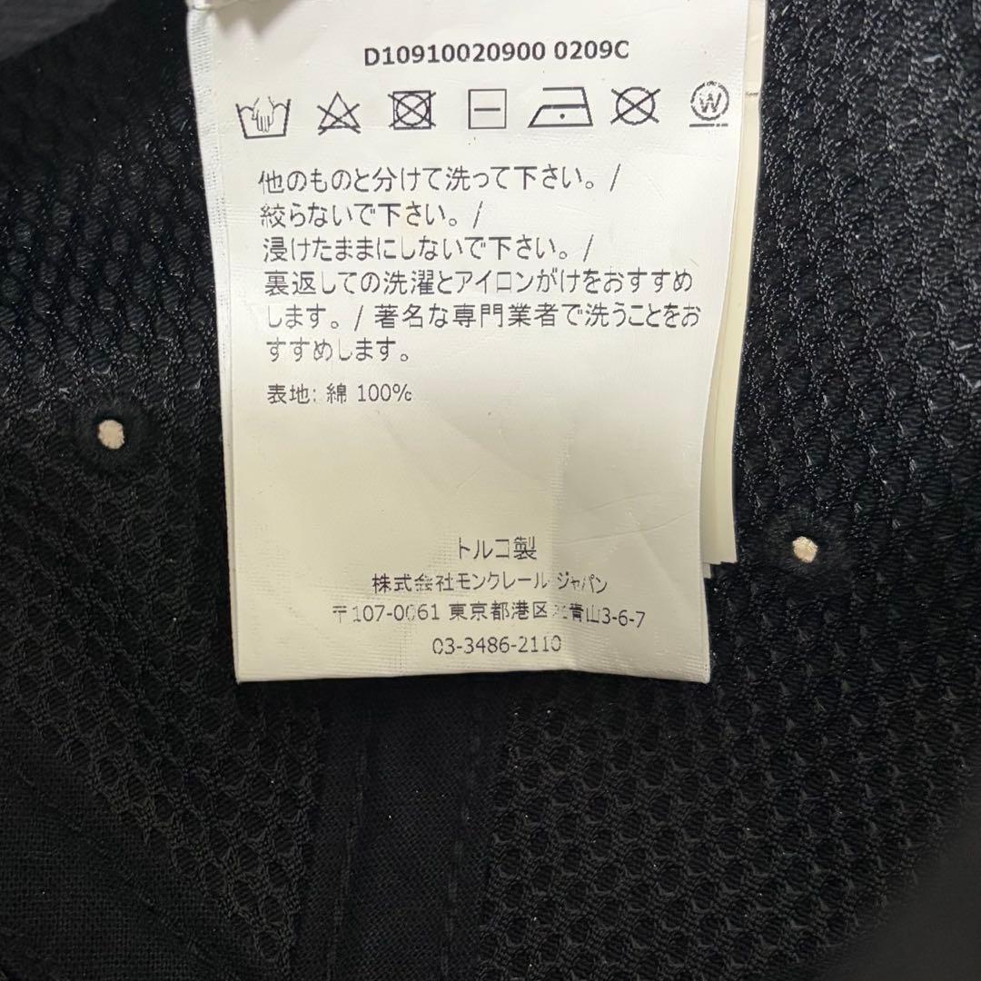 ✨超美品✨MONCLER　キャップ　ロゴワッペン　トリコロール　黒　浅め