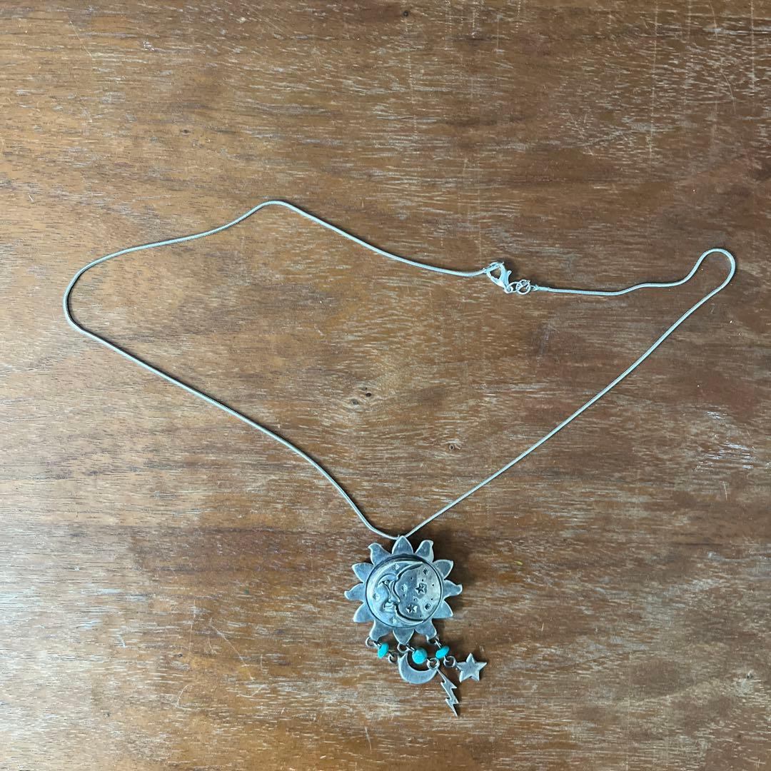 アクセサリー 90s unknown silver top star moon thunder