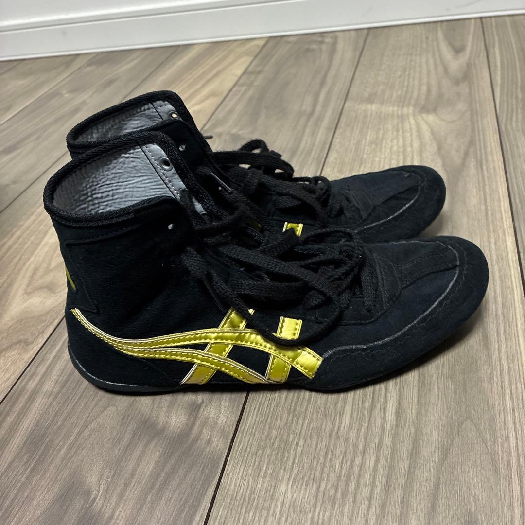ASICS ボクシングシューズ 黒/金