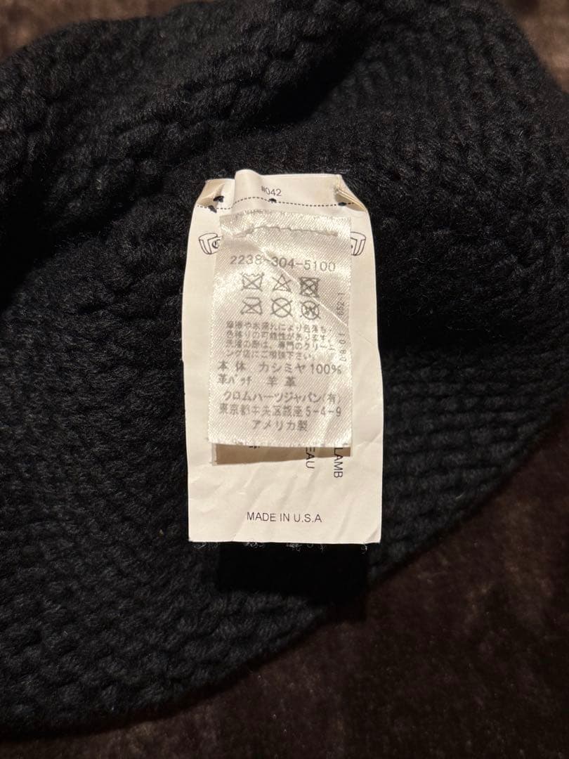 クロムハーツ　Cashmere Beanie クロス　パッチ