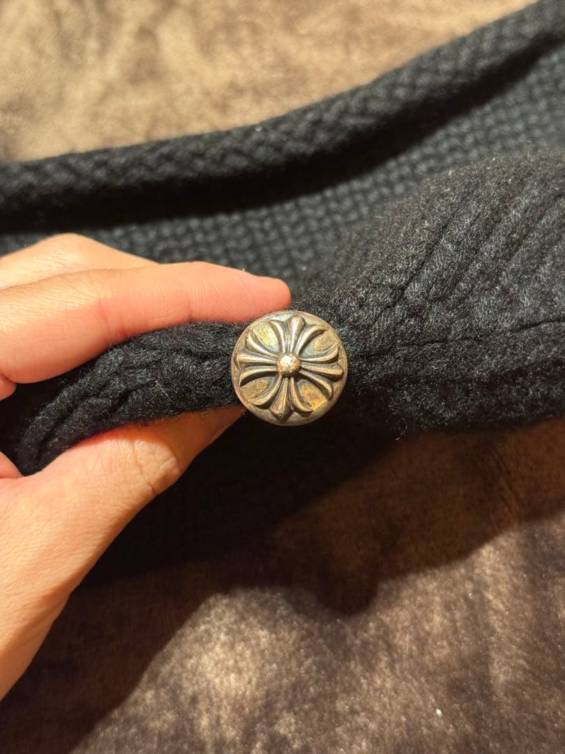 クロムハーツ　Cashmere Beanie クロス　パッチ