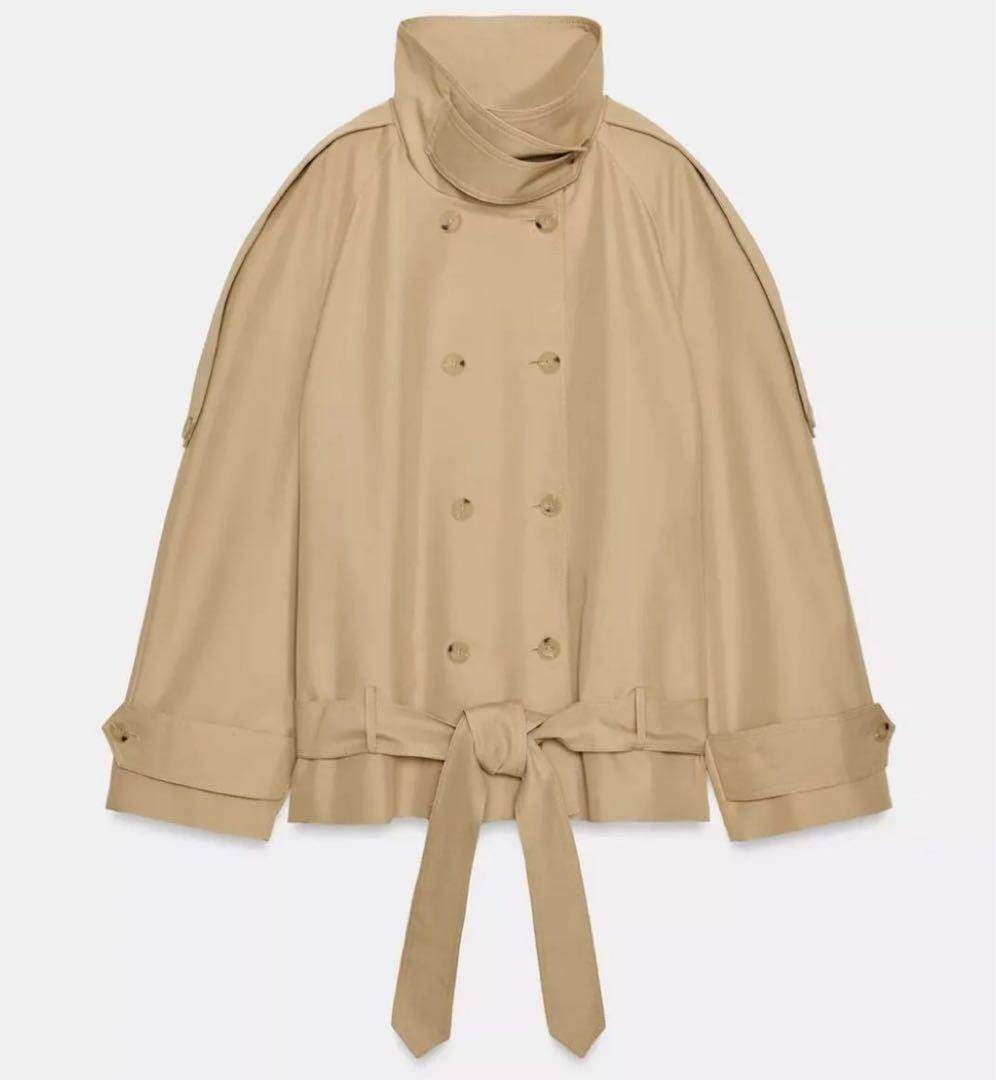 ◼️ZARA◼️ザラ ショート丈ハイネックトレンチコートZW COLLECTION