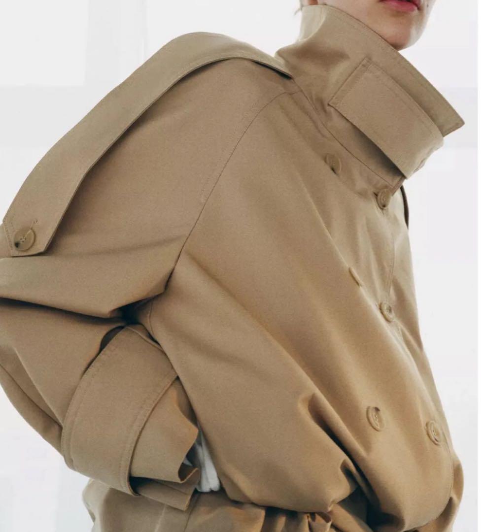 ◼️ZARA◼️ザラ ショート丈ハイネックトレンチコートZW COLLECTION