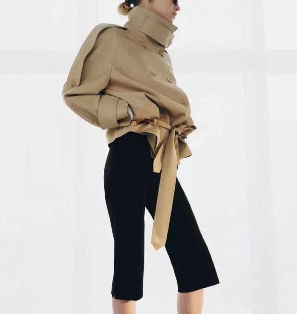 ◼️ZARA◼️ザラ ショート丈ハイネックトレンチコートZW COLLECTION