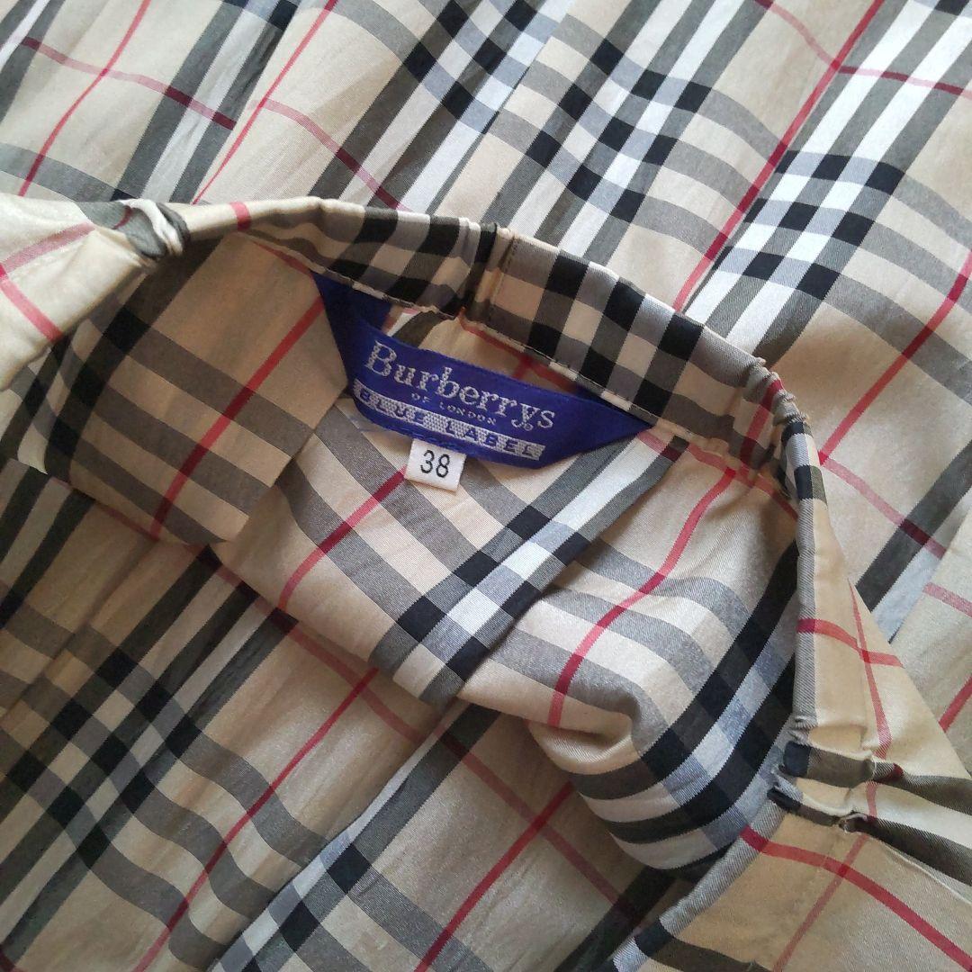BURBERRY チェック ノバチェック シルク プリーツ ロングスカート
