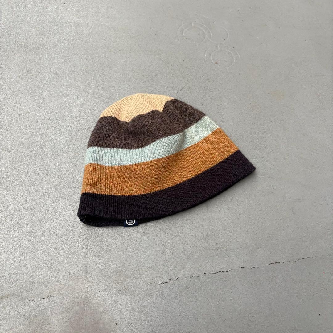 90s Old stussy ボーダー　ウール　ニットキャップ　ビーニー　裏原