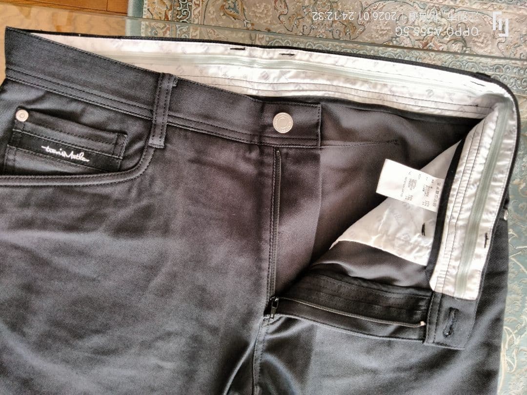 【美品】トラビスマシューメンズSLIMフィットストレッチ パンツ（Lサイズ）