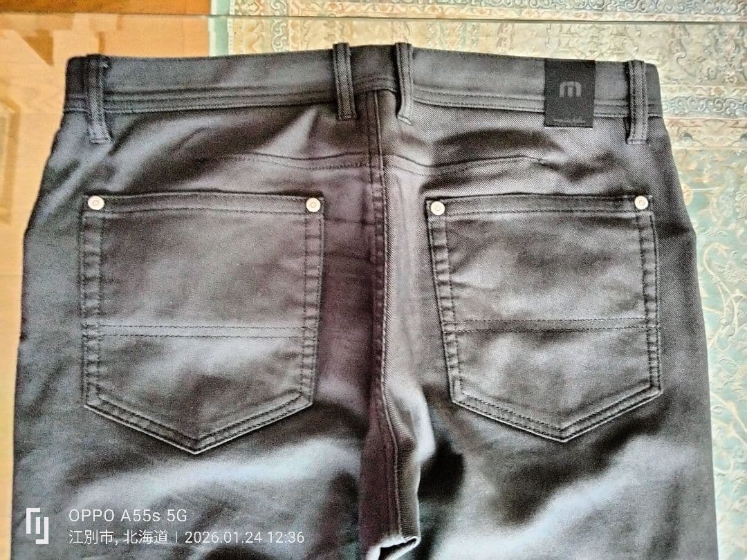 【美品】トラビスマシューメンズSLIMフィットストレッチ パンツ（Lサイズ）