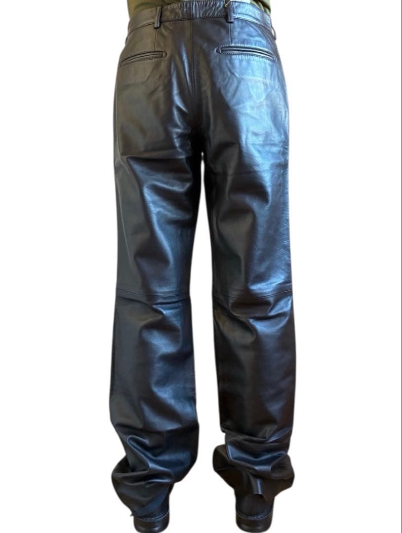 パンツ FW99\"dries van noten\"leather flare pants