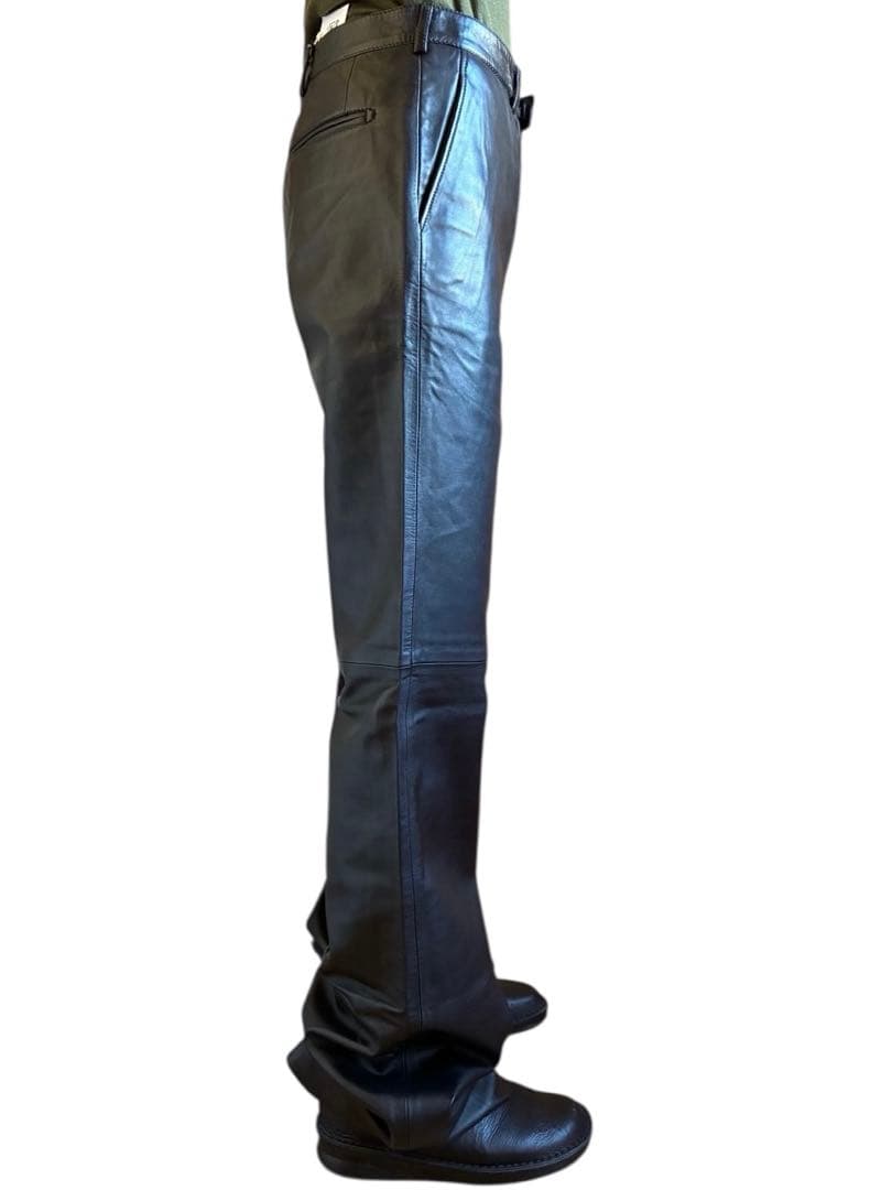 パンツ FW99\"dries van noten\"leather flare pants