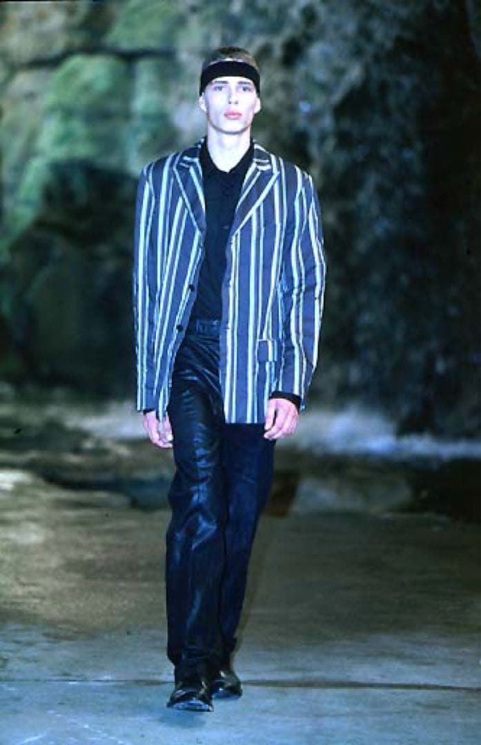 パンツ FW99\"dries van noten\"leather flare pants