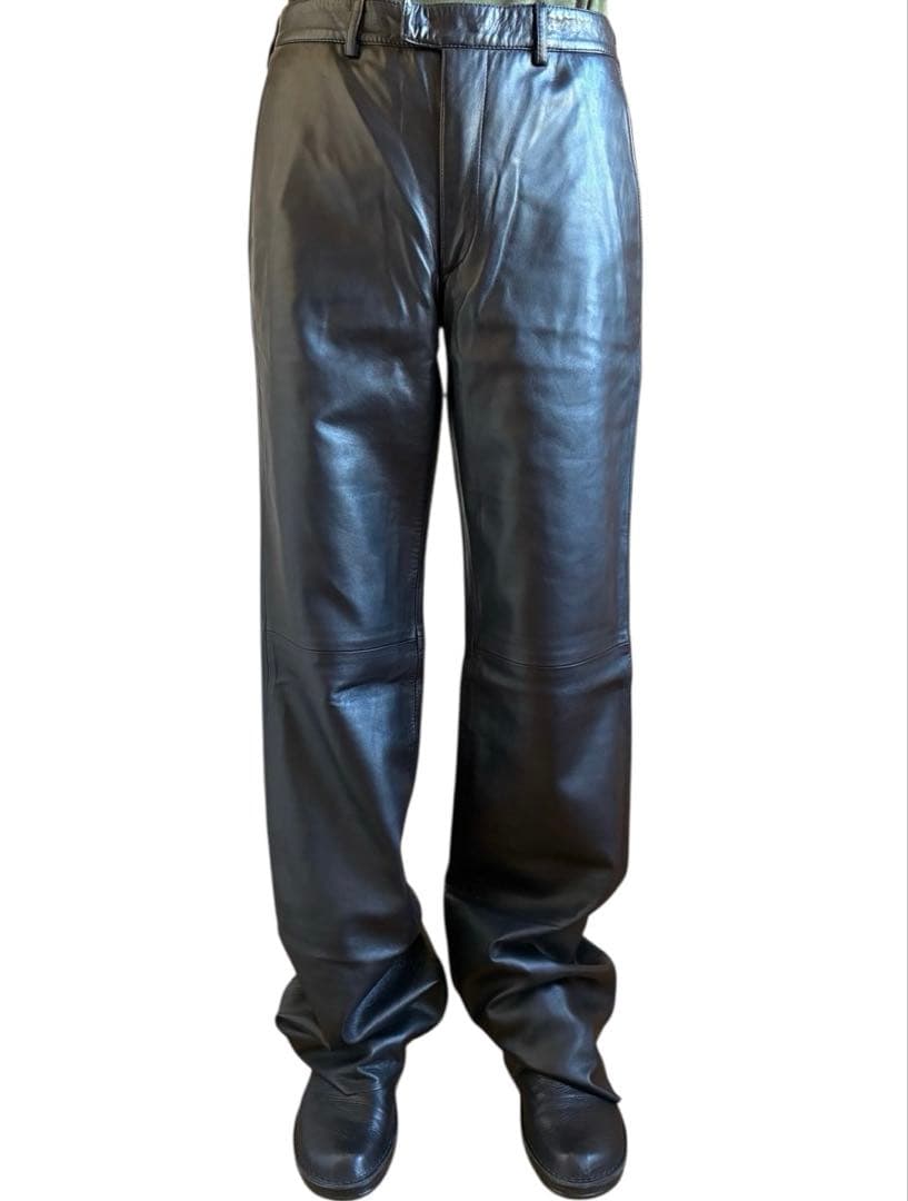 パンツ FW99\"dries van noten\"leather flare pants