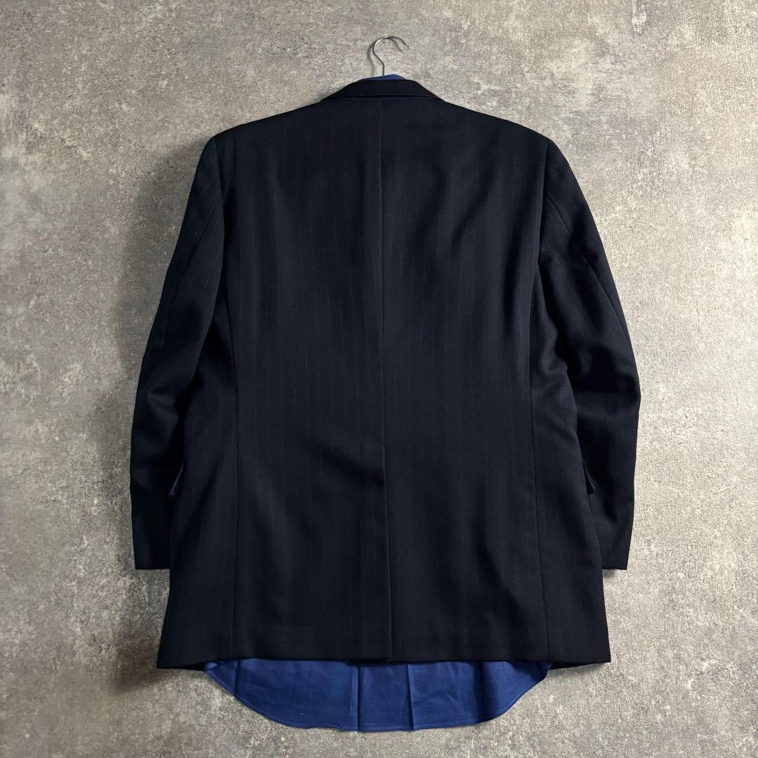 【VINTAGE】セットアップ シングルスーツ ダークネイビー 極上ウール