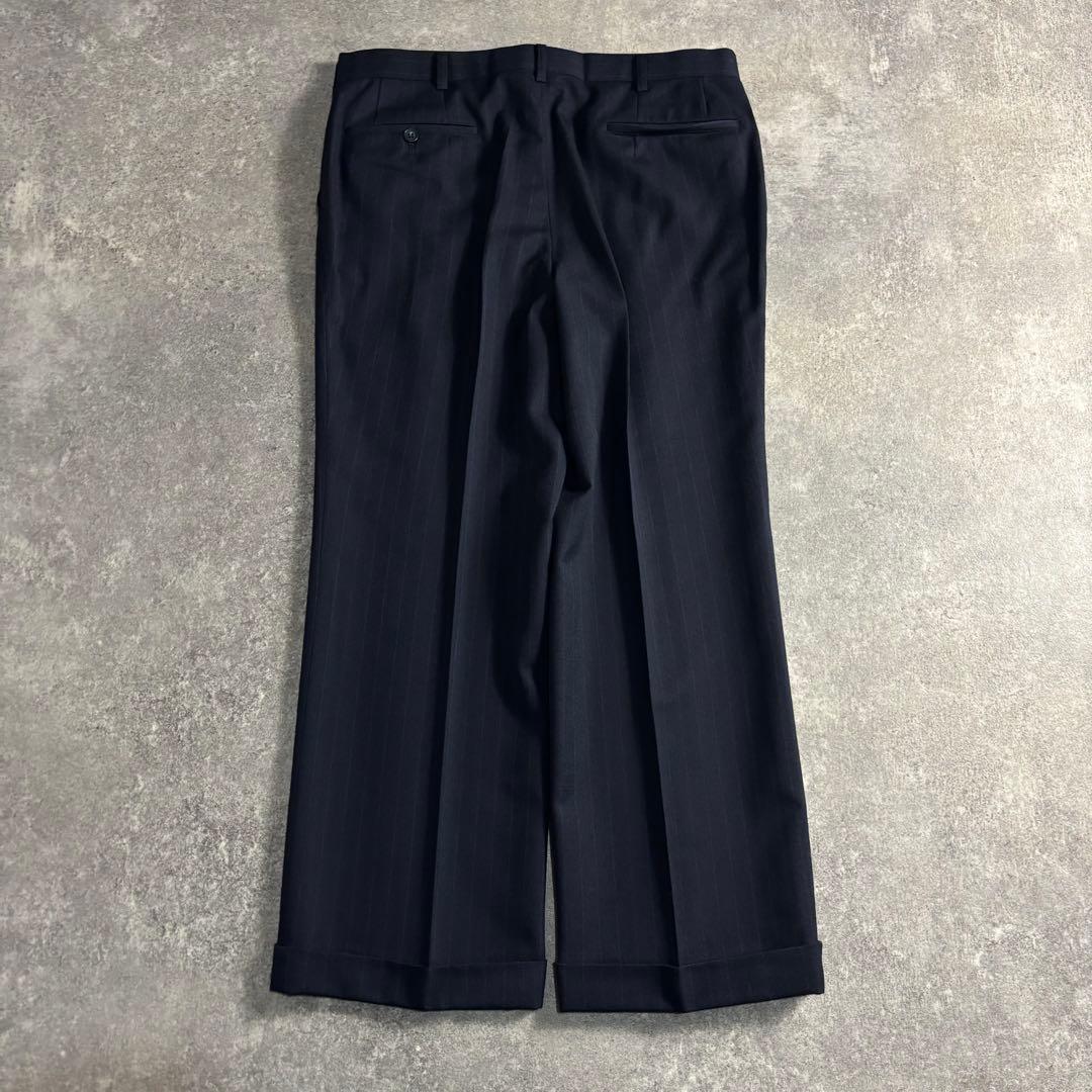 【VINTAGE】セットアップ シングルスーツ ダークネイビー 極上ウール