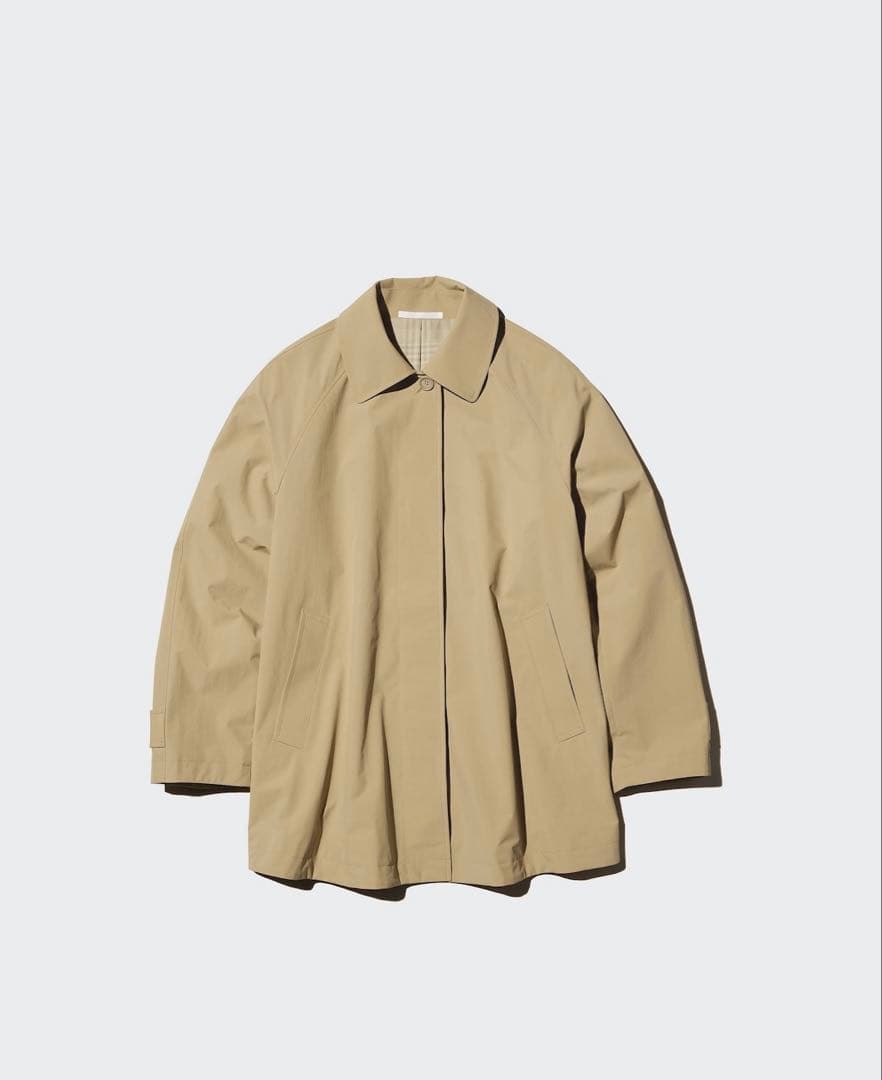 【新品】UNIQLO ステンカラーショートコートリラックスフィット