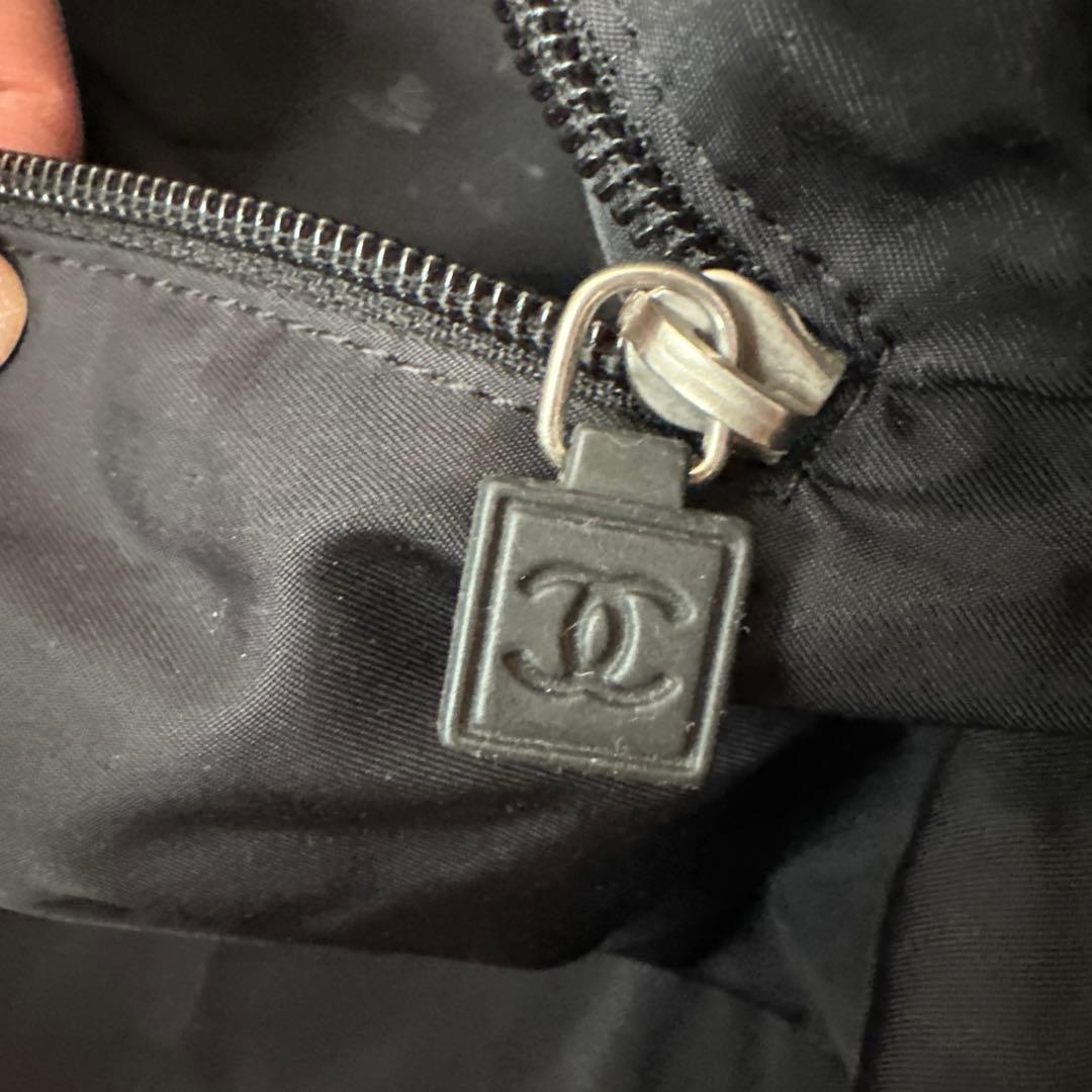 CHANEL ボストンバッグ グレー/ブラック　スポーツライン