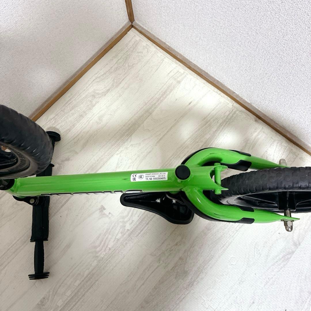 美品 STRIDER 12 グリーン ストライダー 12 ペダルなし自転車