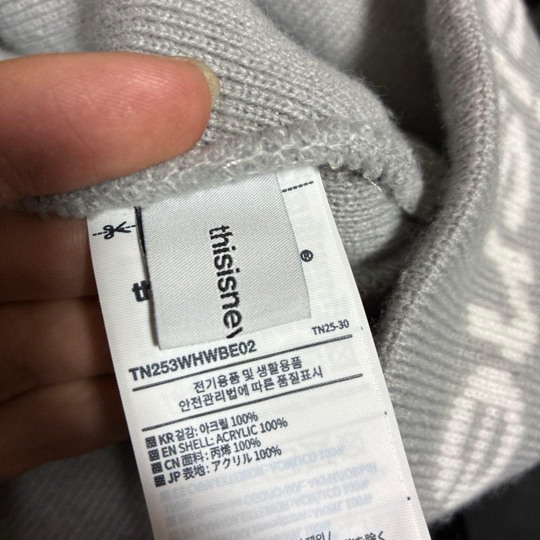 thisisneverthat ニット帽 TN253WHWBE02 グレー