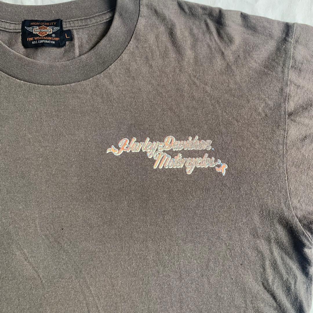 トップス vintage Harley-Davidson flame design tee