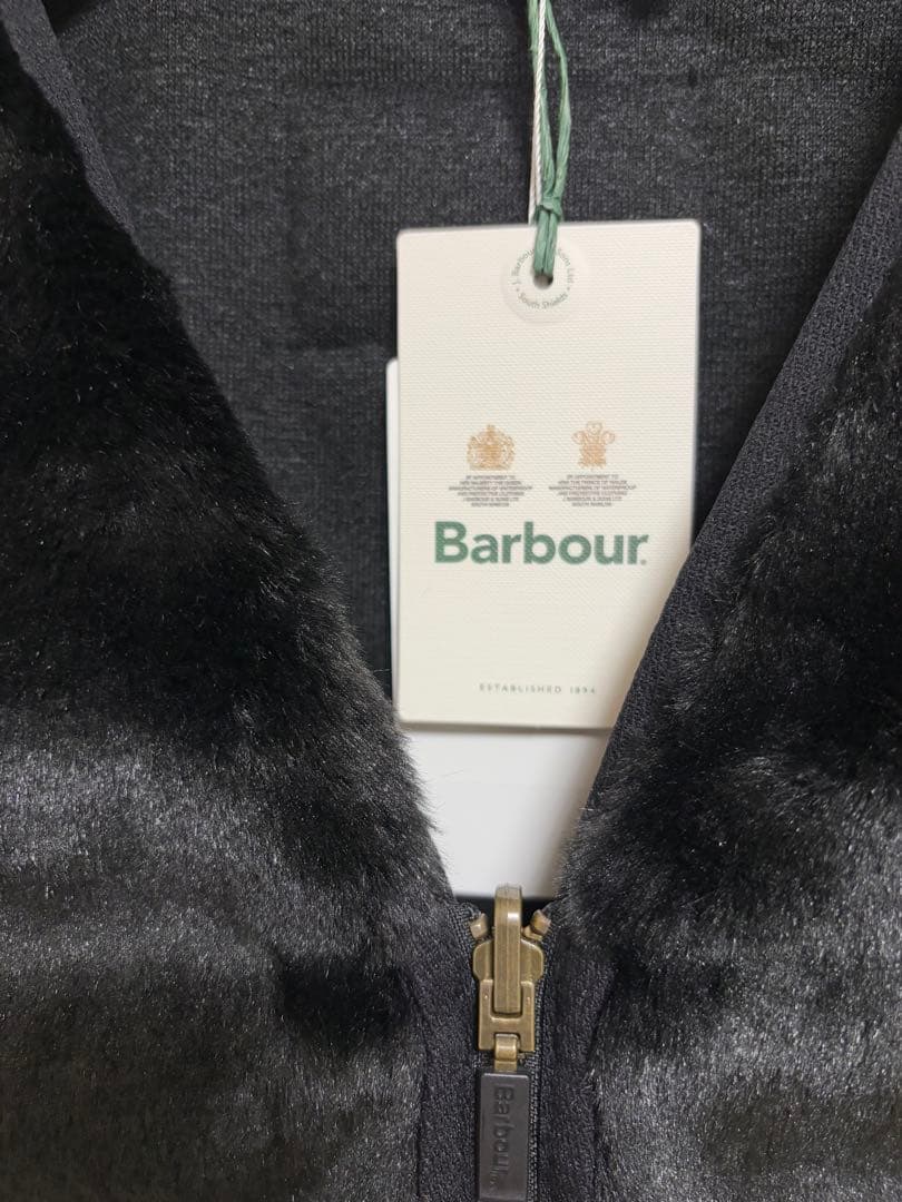 Barbour ファー ベスト サイズ40 バブアー フロントジップ