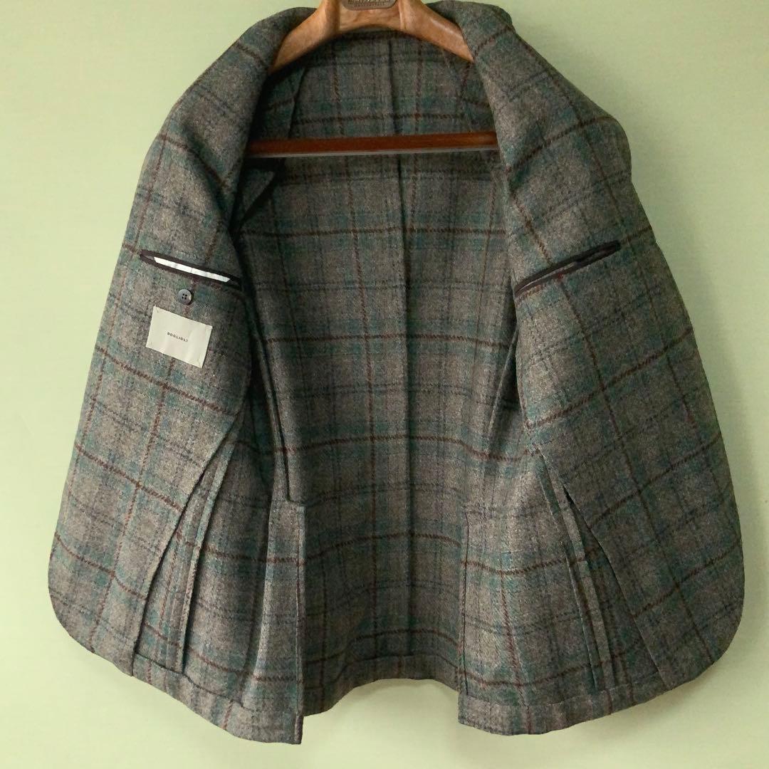 極美品 BOGLIOLI ボリオリ DOVER ウールジャケット 48 チェック
