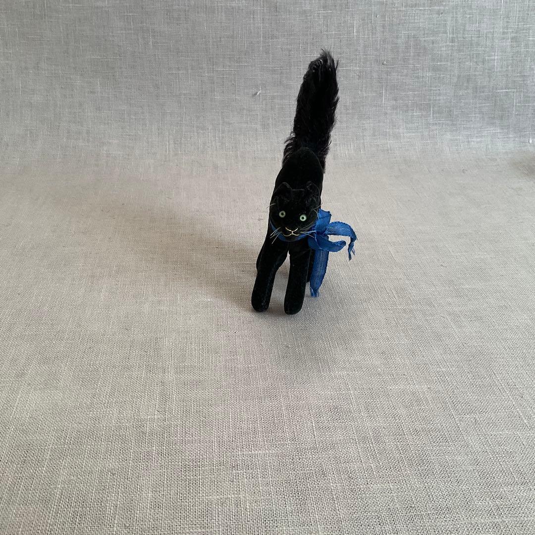 ヴィンテージ ブラックキャット10cm トムキャット　シュタイフ　置物