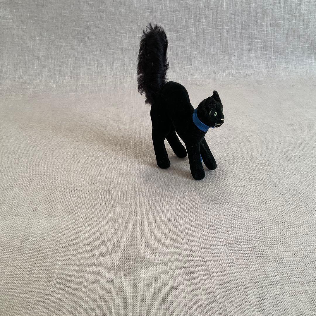 ヴィンテージ ブラックキャット10cm トムキャット　シュタイフ　置物