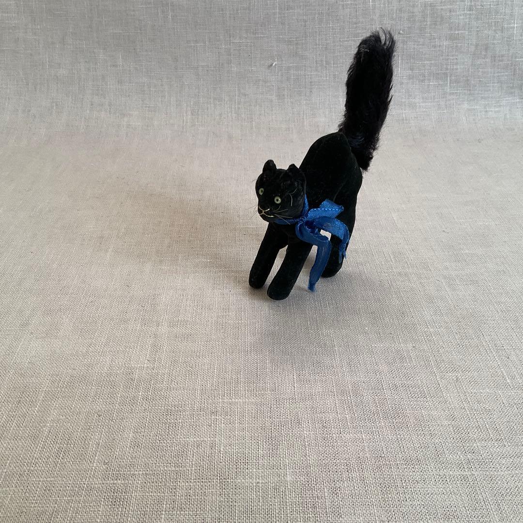 ヴィンテージ ブラックキャット10cm トムキャット　シュタイフ　置物