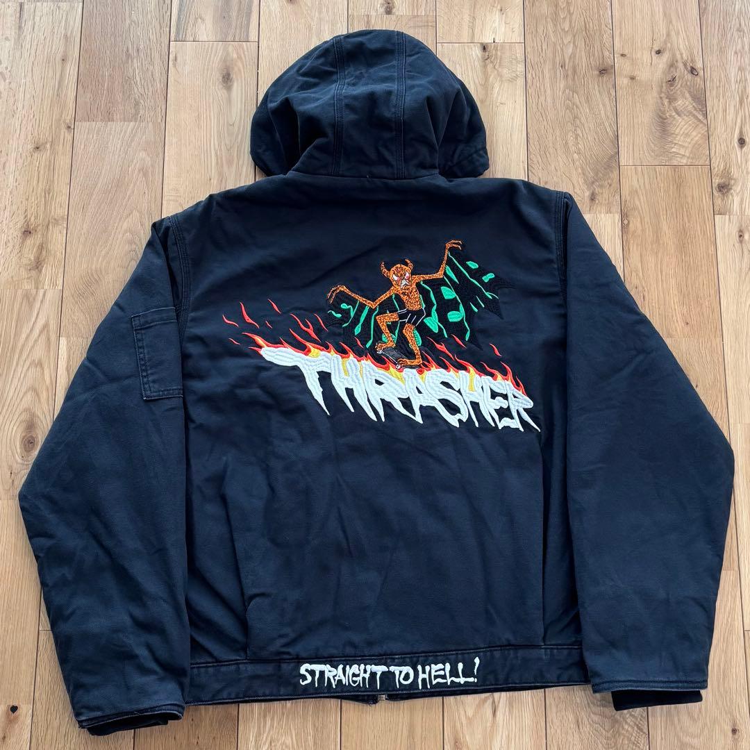 Supreme Thrasher Hooded Work Jacket M 黒