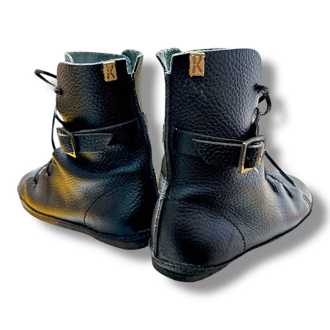 美品！KOOS Leni-S 23cm レースアップエンジニアブーツシボ本革