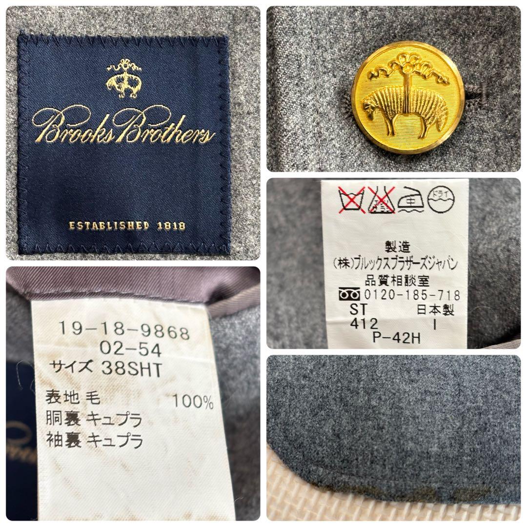 ブルックスブラザーズ 金ボタン テーラードジャケット グレー Mサイズ