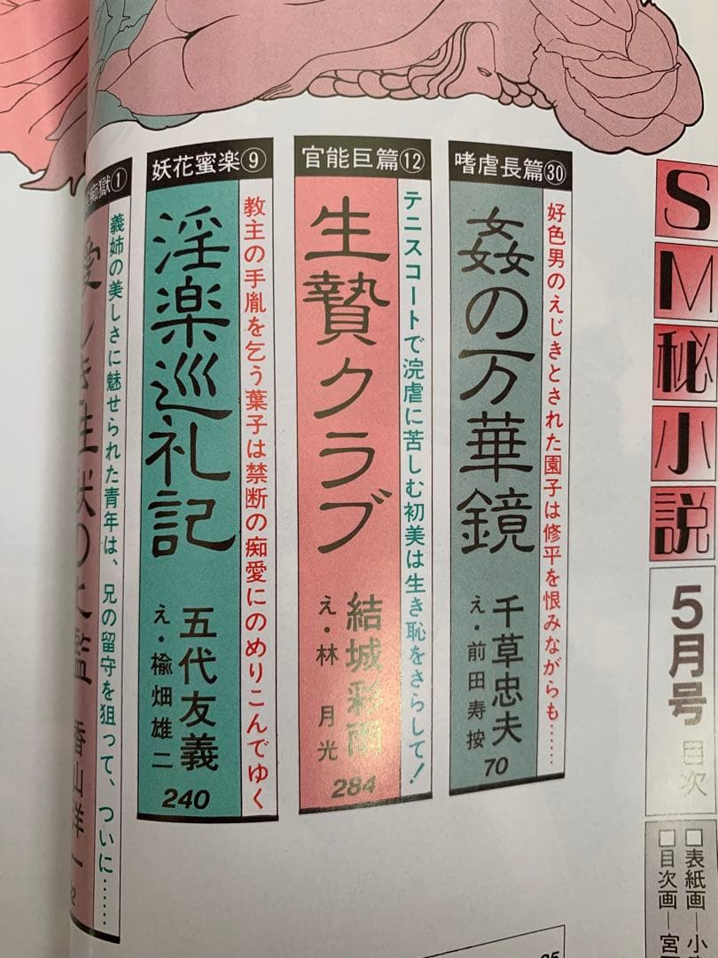 SM秘小説93.5 95.12 2冊セット