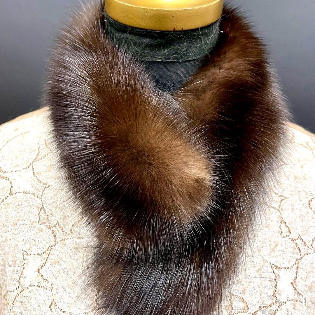 ロシアンセーブル　muffler／高品質　自然色／GAKE日本製❣️