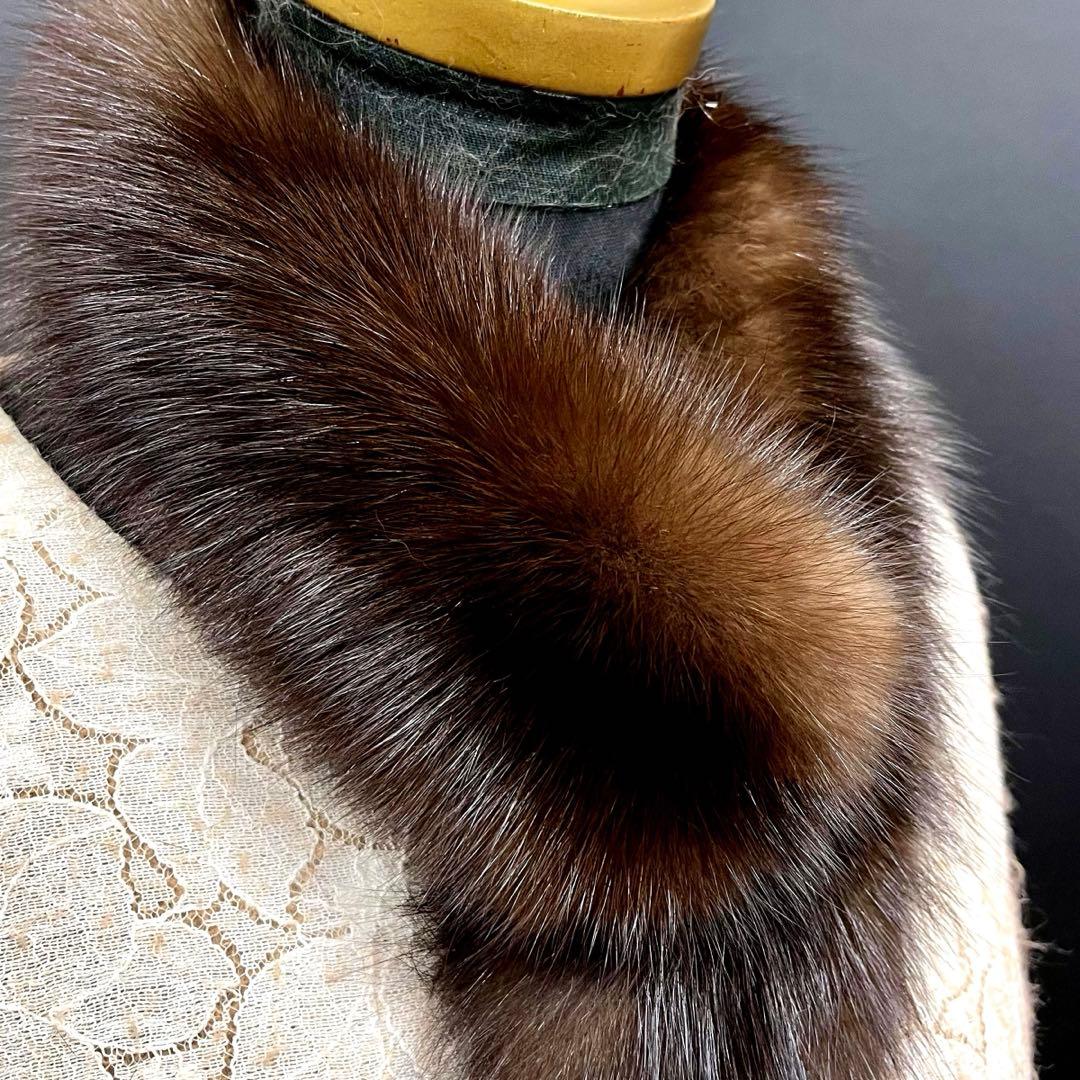 ロシアンセーブル　muffler／高品質　自然色／GAKE日本製❣️
