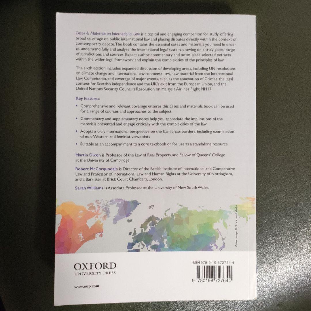 語学・辞書・学習参考書 International Law SIXTH EDITION