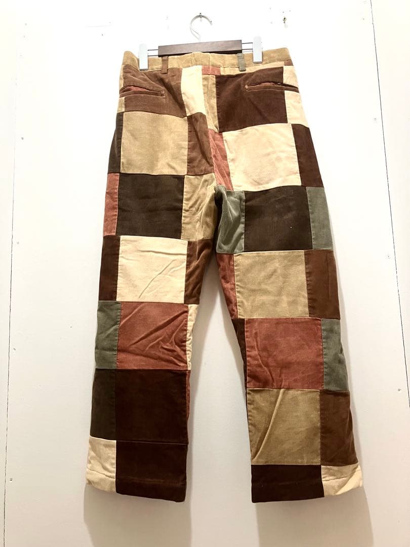 60〜70's ヴィンテージ　パッチワークスラックスパンツ　コーディロイ