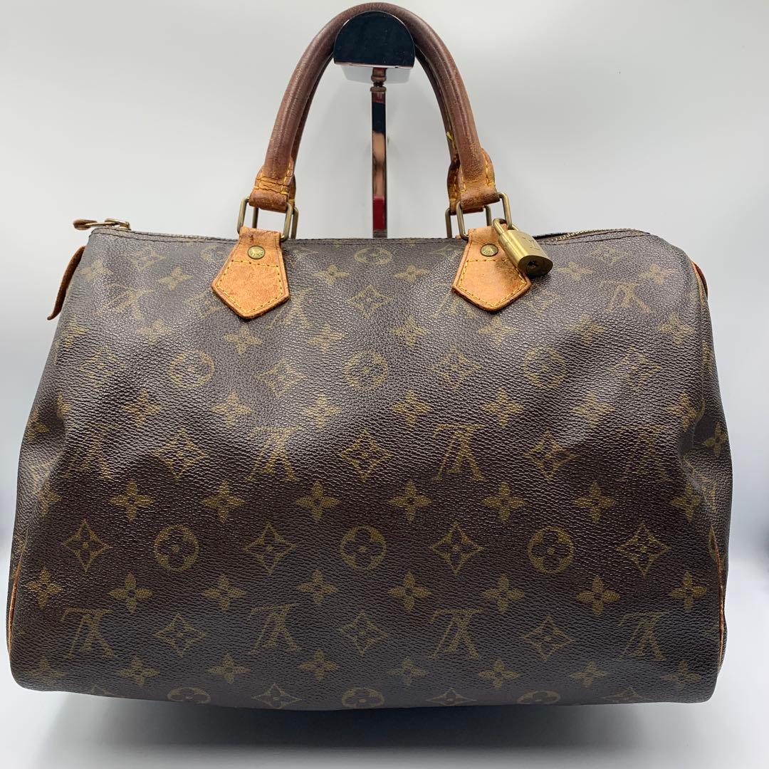 LOUIS VUITTON M41526 スピーディ30 モノグラム 南京錠 茶