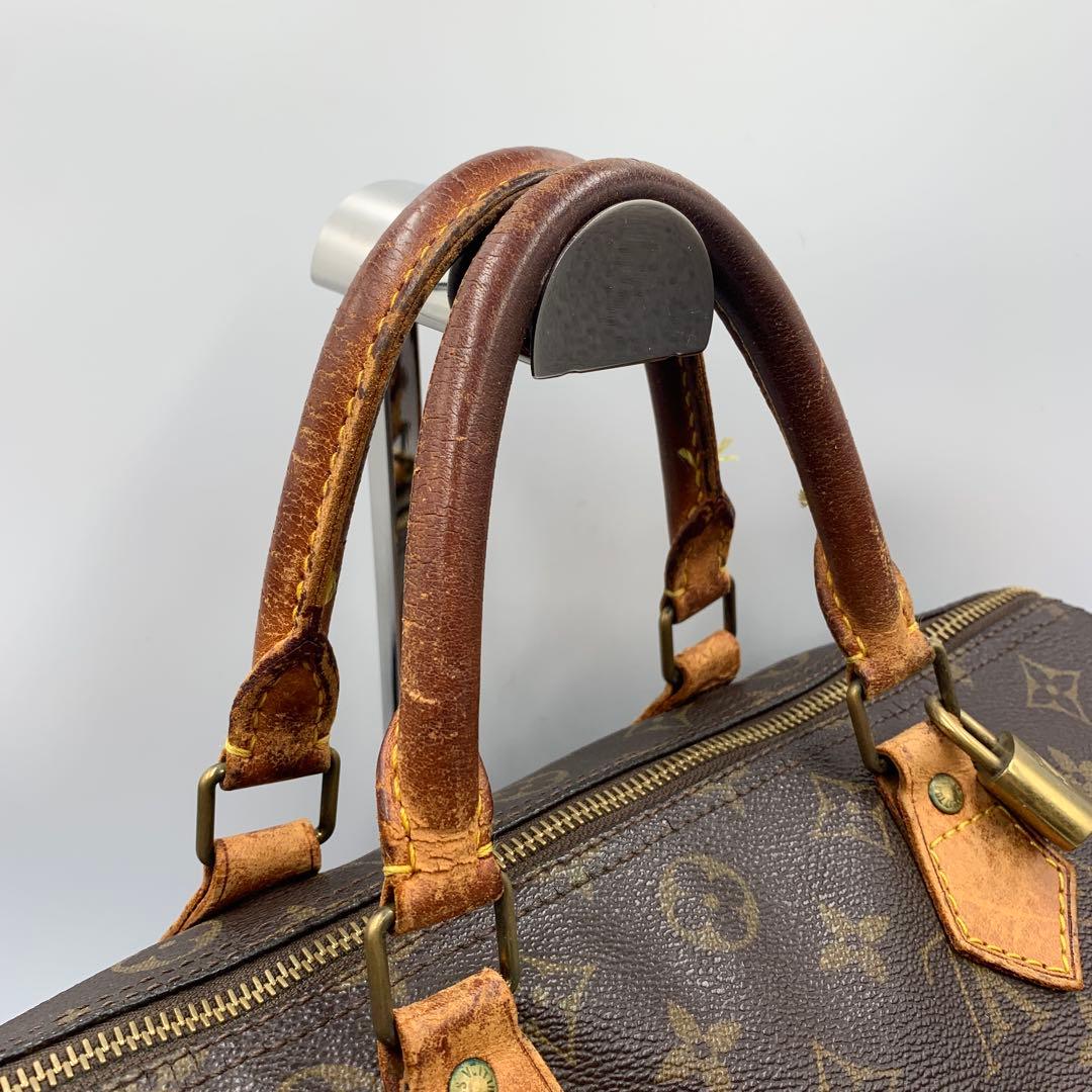 LOUIS VUITTON M41526 スピーディ30 モノグラム 南京錠 茶