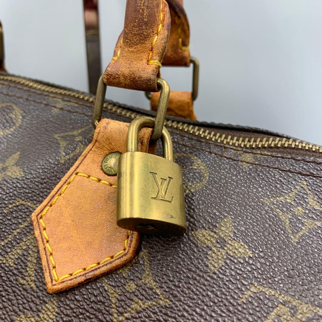 LOUIS VUITTON M41526 スピーディ30 モノグラム 南京錠 茶